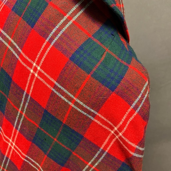 Vintage plaid poncho retro poncho plaid cape - Picture 7 of 7